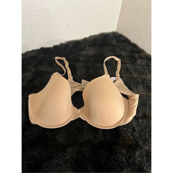 VICTORIA'S SECRET UPLIFT SEMI DEMI UNDERWIRE BRA SZ 36B BEIGE HEATHER - Picture 1 of 4